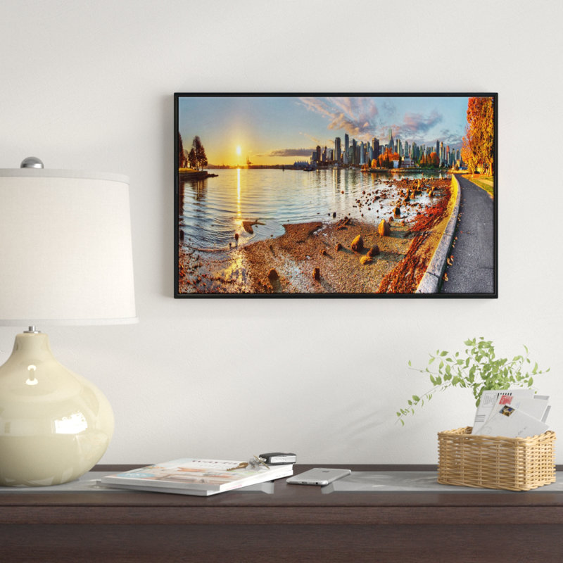 Vancouver Downtown Panorama - reproduction de photo sur toile, H 30 po x l 40 po x P 1,5 po