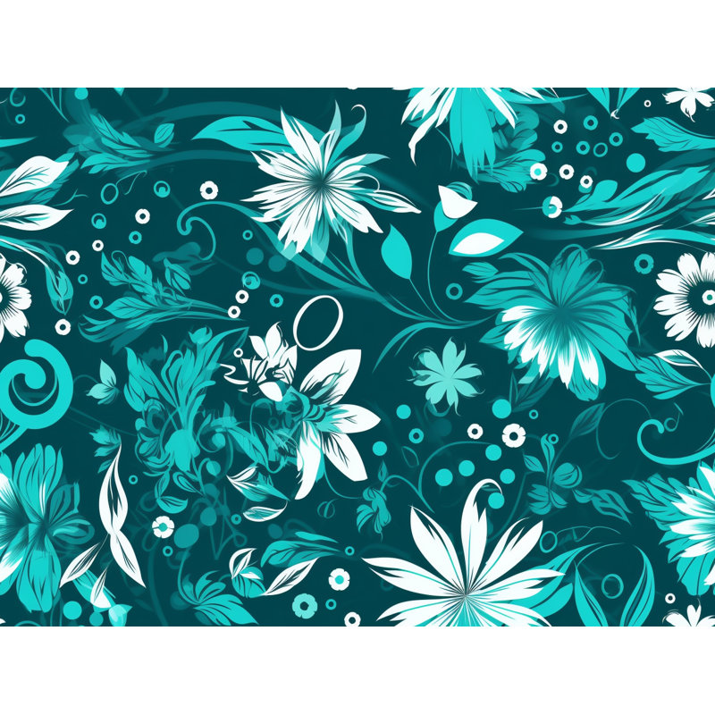 Machine Printed Comforter, King Comforter, Turquoise/White