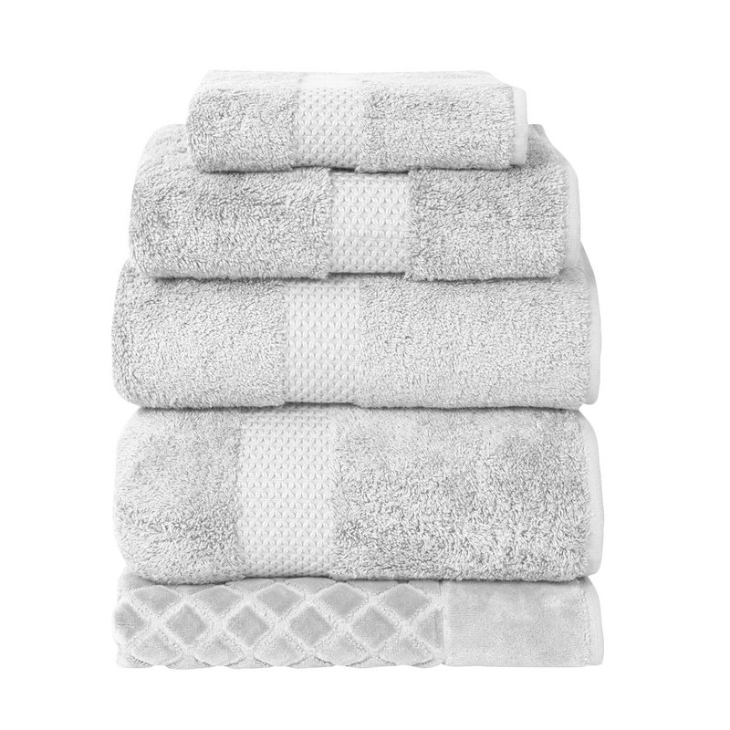 Etoile Washcloth Set, Silver
