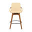 Luxurious Faux Leather And Swivel Bar Stool-110606702-110606700