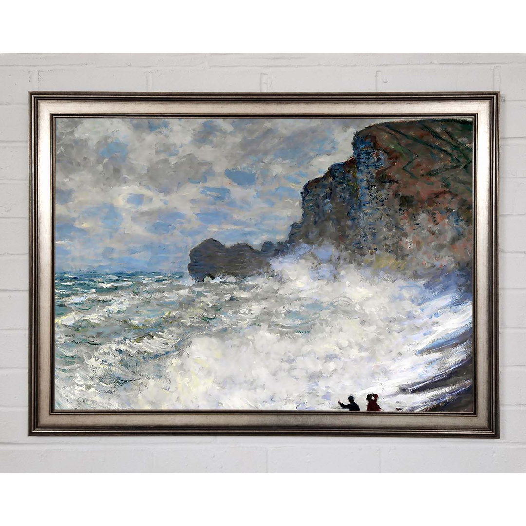 Gerahmtes Leinwandbild Monet Rough Weather At Etretat