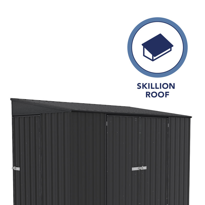 Durango 10' x 5' Gray Metal Bike Shed with Double Doors