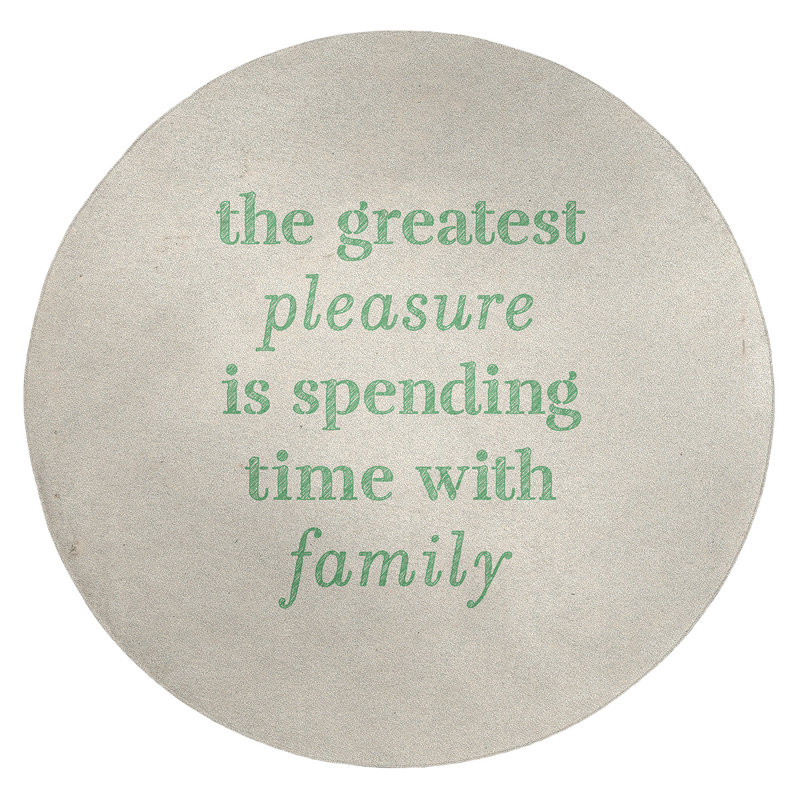 Tapis en poly-chenille en polyester "love", Rond 5 pi