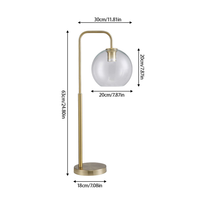 Montandon  Contemporary Arc Arm Metal Table Lamp