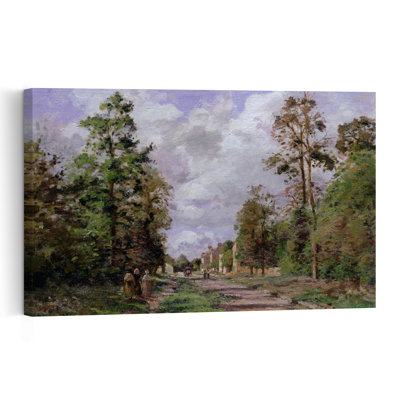 La route de Louveciennes à la lisière de la forêt, une œuvre d'art murale abstraite et contemporaine de style impressionniste de 1871