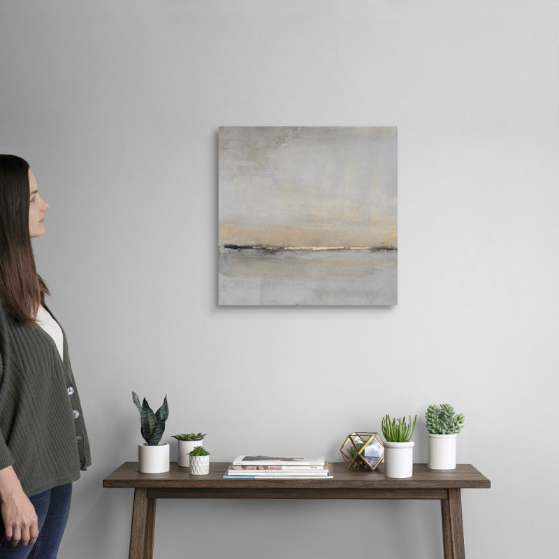 «Horizontal Flow II» par Tim O'Toole - Peinture sur toile, Toile tendue, H 20 po x l 20 po, Sans cadre