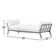 Chaise longue rembourrée en bois massif Kristen