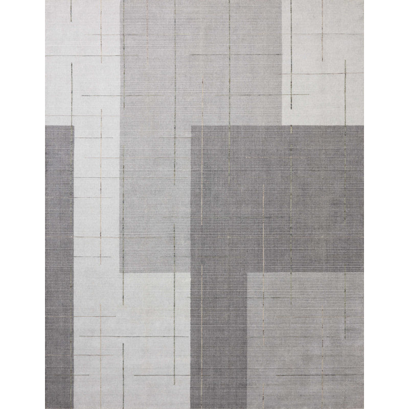 Tapis gris / olive Ivenson, Rectangle 11 pi 6 po x 15 pi