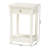 Baxton Studio Terentia Nightstand With Bobbin Legs - 1-Drawer Bedroom Side Table With Storage Shelf, White-1716723320