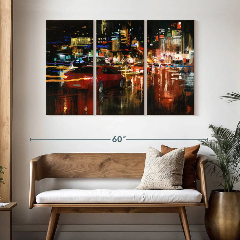 Mehar LA Night Rush, 32" H x 50" W