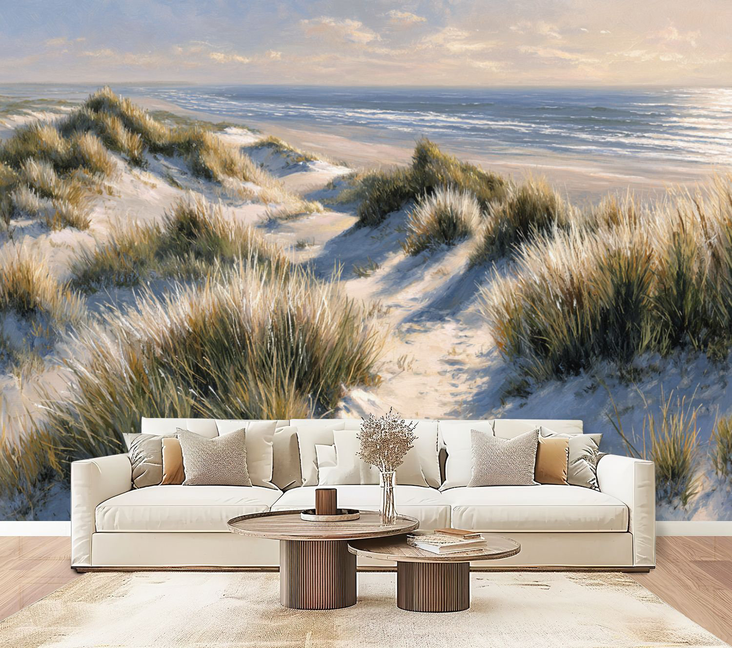 Red Barrel Studio® Coastal Peel and Stick Wallpaper Soft Coastal Dunes ...
