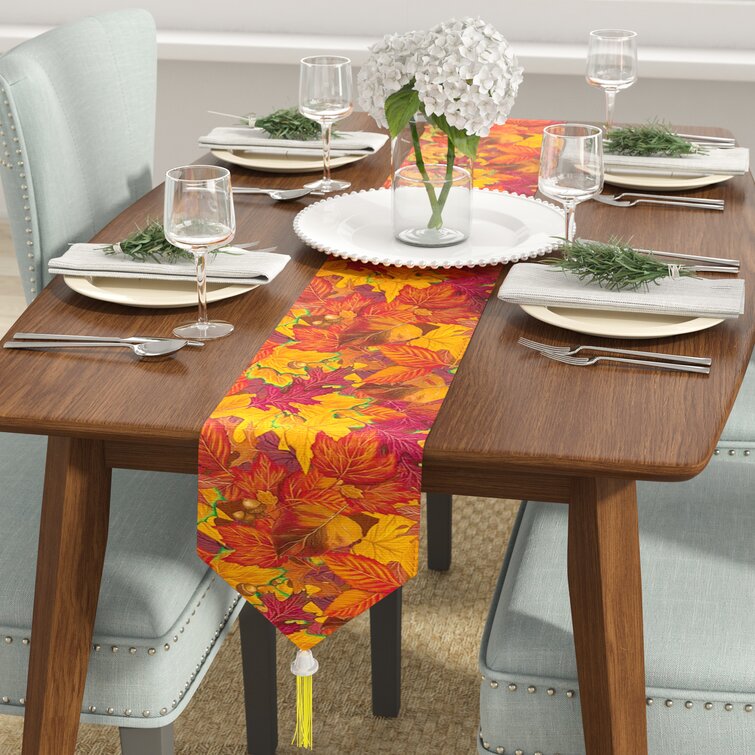 Rectangle Floral Thanksgiving Paperstock Table Runner