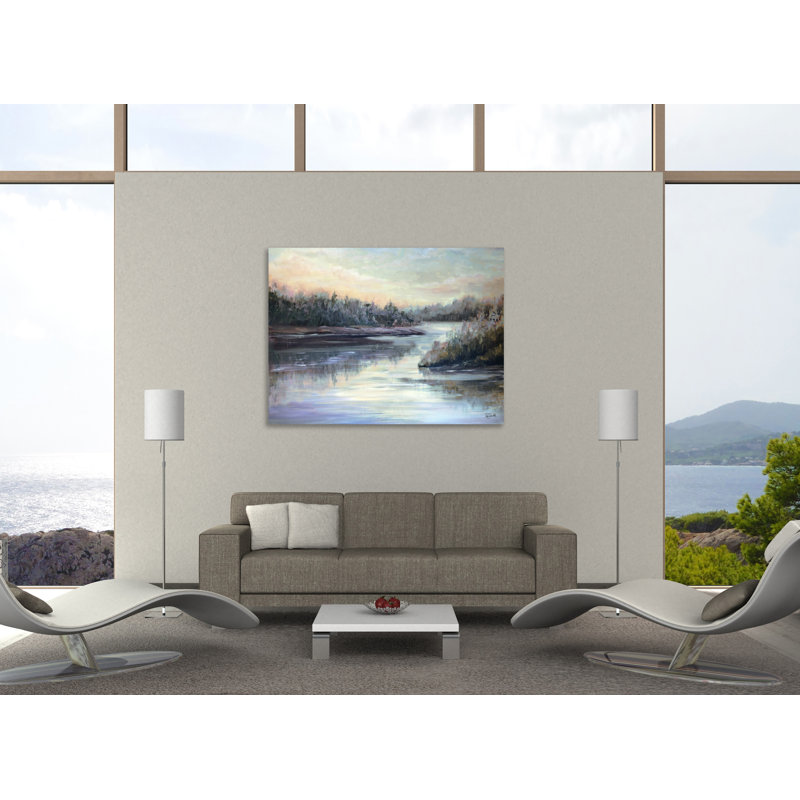 Silver Waters - impression sur toile tendue, H 15 po x l 20 po x P 1,5 po