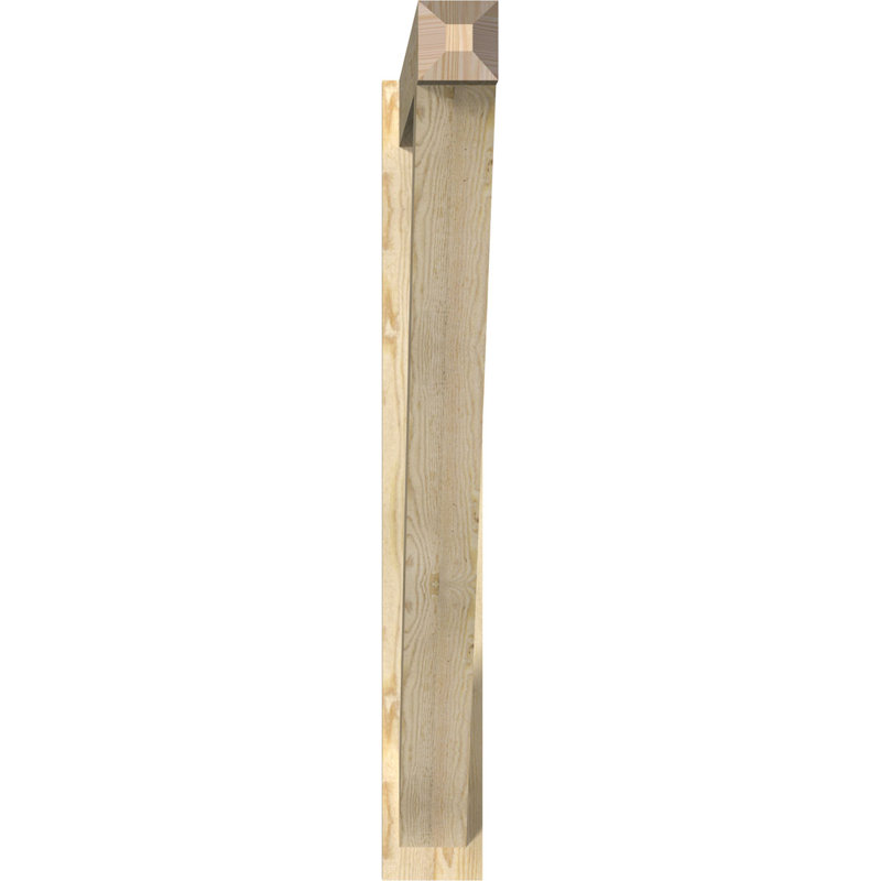 Artisan traditionnel en bois rustique, Sapin Douglas de 6 po (sciage brut), P 48 po x H 48 po