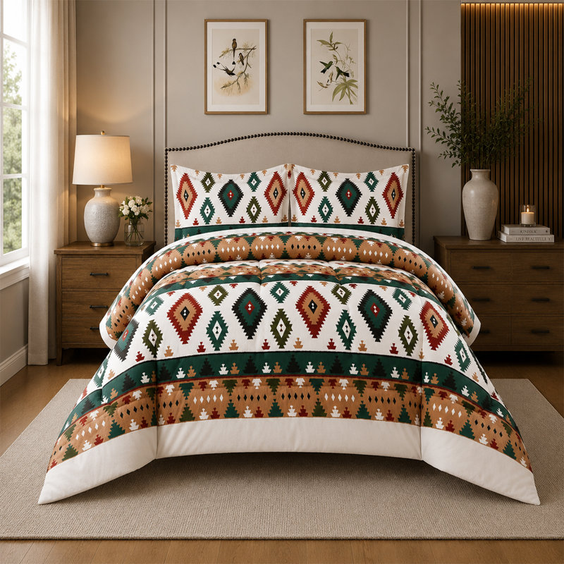 Andeana Floral Bedspread with Pillow Shams Included, Double Bedspread + 2 Shams