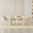 Lexly Pedestal Modern Cream Color Dining Table, Roman Column-523907872