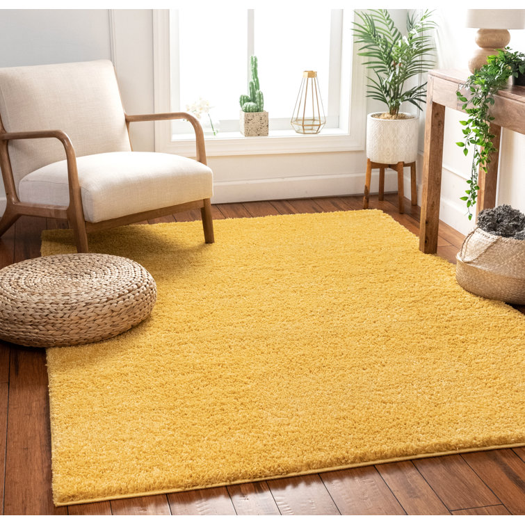 Madison Shag Solid Colour Synthetic Area Rug