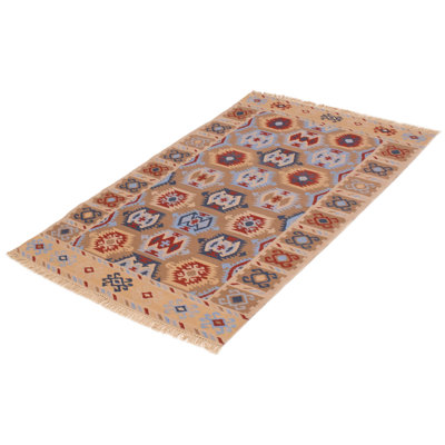 One-of-a-Kind Rectangle 5'0" X 8'2" New Age Wool Area Rug Light Brown