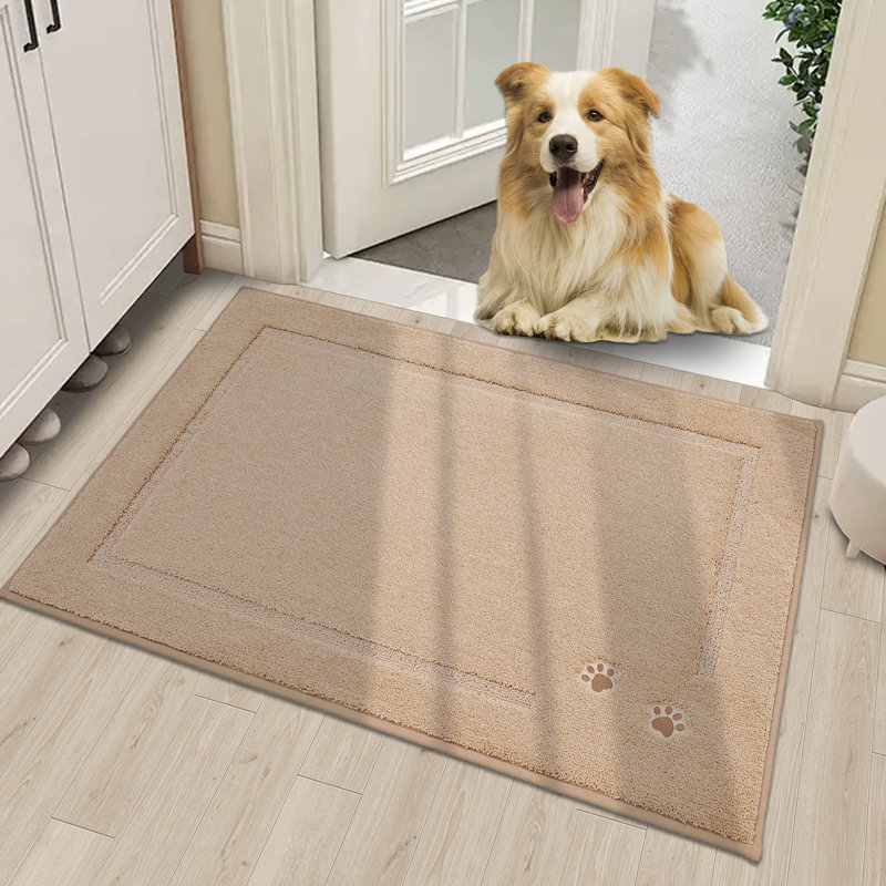 Non-Slip Indoor Doormat, 81.3cm W x 121.9cm L, Beige
