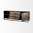 Olea 82" Solid Wood w/Black Metal Frame 3 Drawer 2 Cabinet Door Sideboard