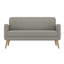 Canapé en polyester de style moderne Mid-Century, dossier carré, détails en dentelle et pieds en bois massif pour la maison ou le bureau-696167539