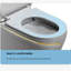 Toilette anti-odeur silencieuse à double chasse grise (siège inclus)