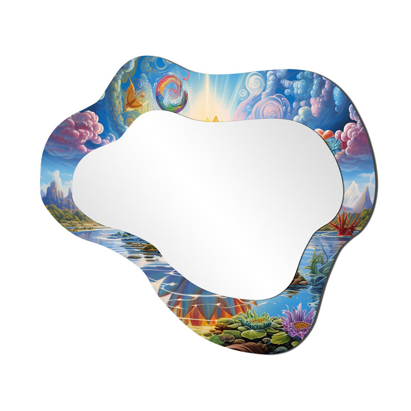 Grand miroir mural Lotus Modern, 25 po x 28 po