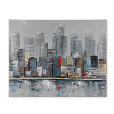 Abstract City Skyline Placemat - Blue Cities Home Decor