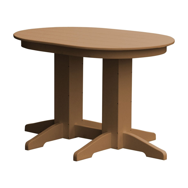  Table de salle à manger Poly Composite, 4 PIEDS, Cèdre