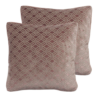 Fishback Geometric Square Cushion
