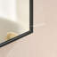 36 po x 22 po, miroir mural carré noir, lignes minimalistes, verre flotté haute définition, rotation de 360 degrés, esthétique de salle de bain facile à assembler, suspension-1805352479