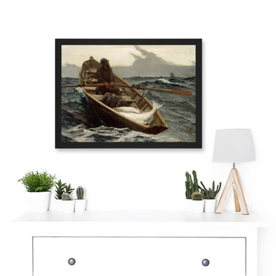 Winslow Homer Fog Warning Fisherman Storm - Single Picture Frame Painting