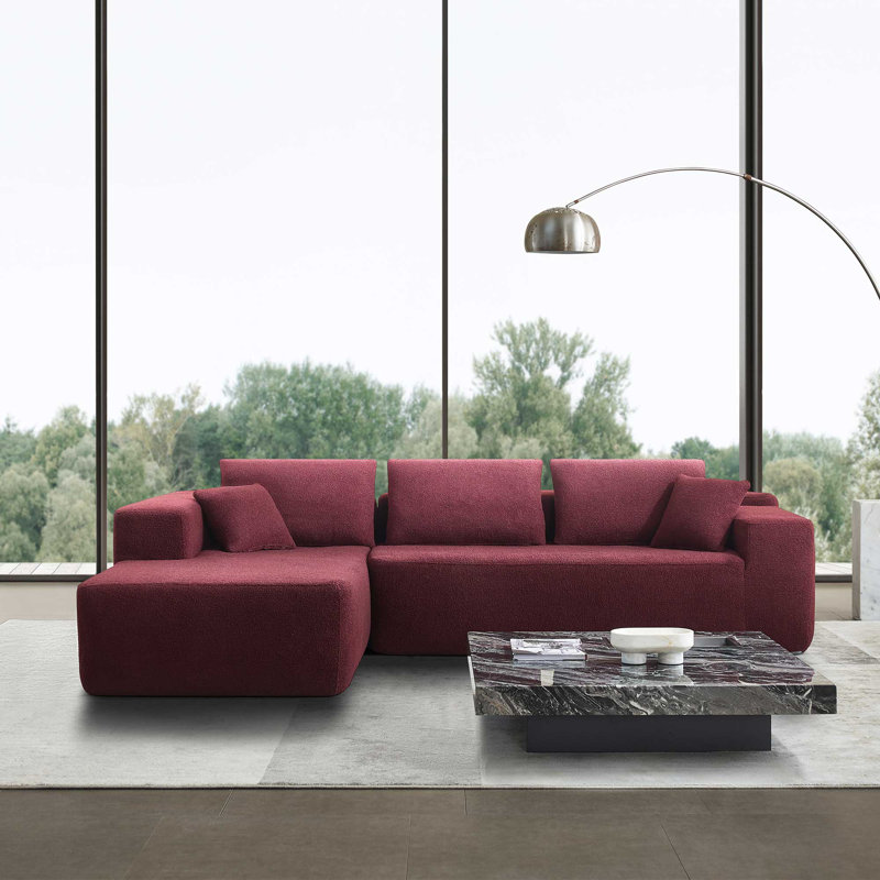 Accoudoirs carrés Woodacre, Claret Sponge, Left