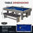  Hathaway Logan Stylish 7 Ft Multi Game Pool Table Combo with Dining Top and Ping Pong – Includes Benches for Home Storage and Accessories – Barnwood Finish