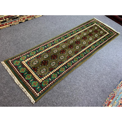 Tapis de couloir 2,7 x 7,9 pi, tapis de couloir en laine fabriqué à la main afghane, tapis afghan Aqcha, tapis à poils doux à poils longs, tapis tribal, tapis de couloir.