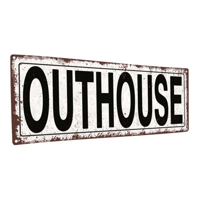 Enseigne métallique Outhouse