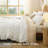 Bedsure Queen Size Boho Tufted Duvet Cover Set - White Jacquard Embroidery, Farmhouse  Bedding Ensemble, 3 Piece-123203421-123203416