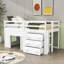 Lit mezzanine simple en bois avec tiroirs-838367852