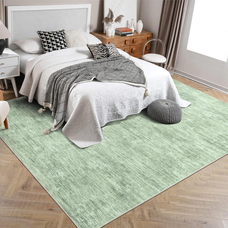 2x6 Runner Rug Washable Runner Rug Modern Abstract Runner Mat Hallway Contemporary Solid Rug Non-Slip Foldable Aesthetic Accent Floor Carpet Beige