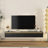 Floating TV Stand, Wall Mounted TV Shelf With Led Lights & Power Outlet,High Gloss TV Cabinet For Black Tv Stands For Living Room-1802744831