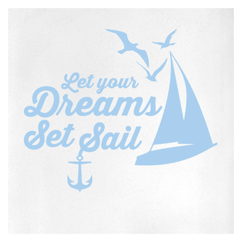 Nautical & Beach Wall Decal, Light Blue