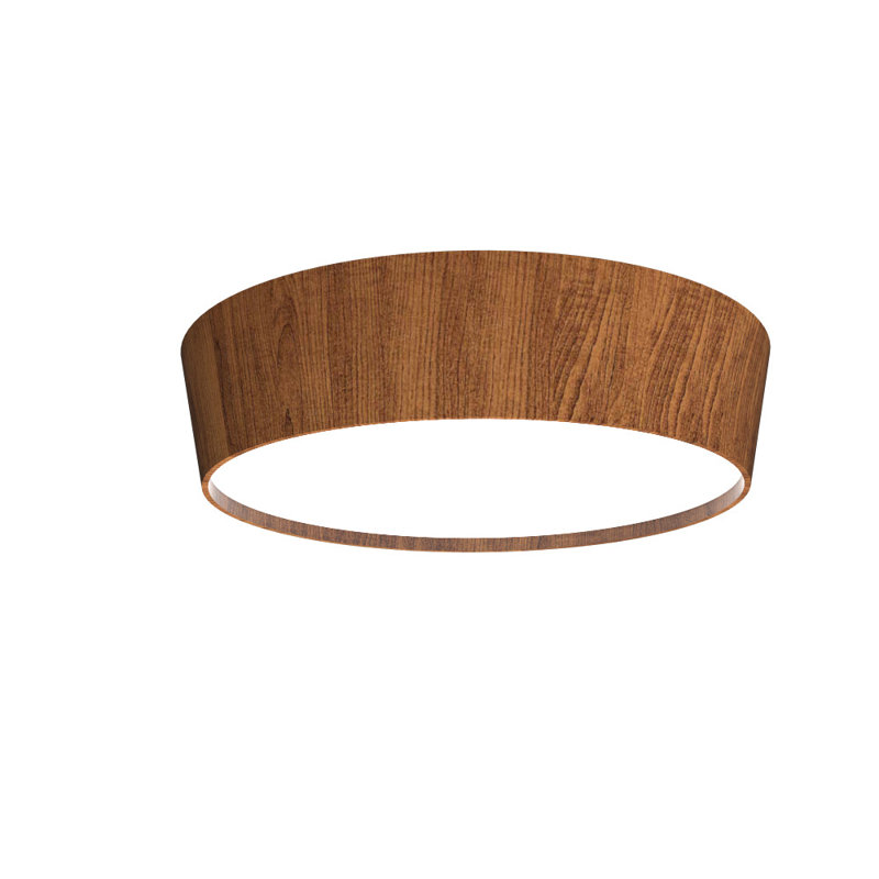 1 - Light LED Flush Mount, Imbuia, 7.02" H x 25.35" W x 25.35" D