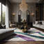 Tapis gris soyeux et moelleux-100857245