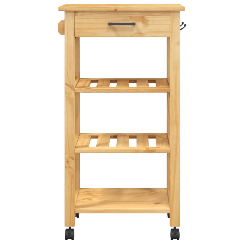 Solid Wood Bar Cart, Honey