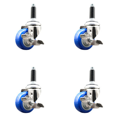 Poly Swivel Caster with Brake