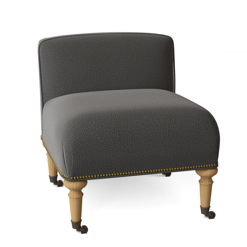 Fauteuil de chambre Chloe, Acajou Margaret, Amber, Petit bronze antique