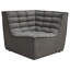Canapé modulaire 3 pièces en tissu gris Marshall
