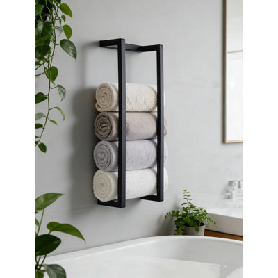 Roll Towels With Towel Rack