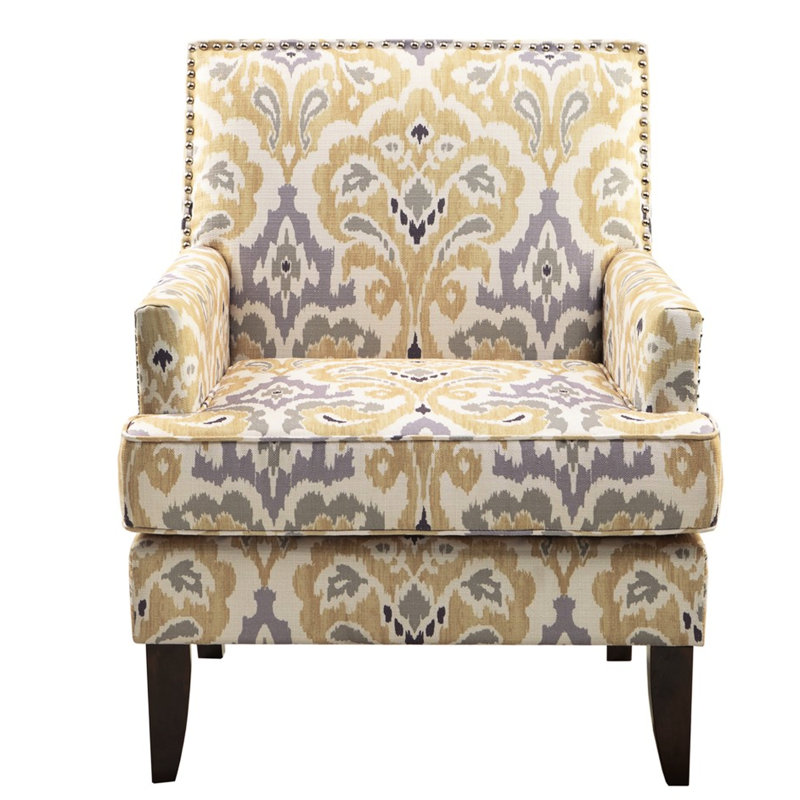Stylish Track Arm Club Chair In Grey Multi, Covering, High Density Foam, Birch Legs For Office Decor Intriguing - Multi Upholstery,