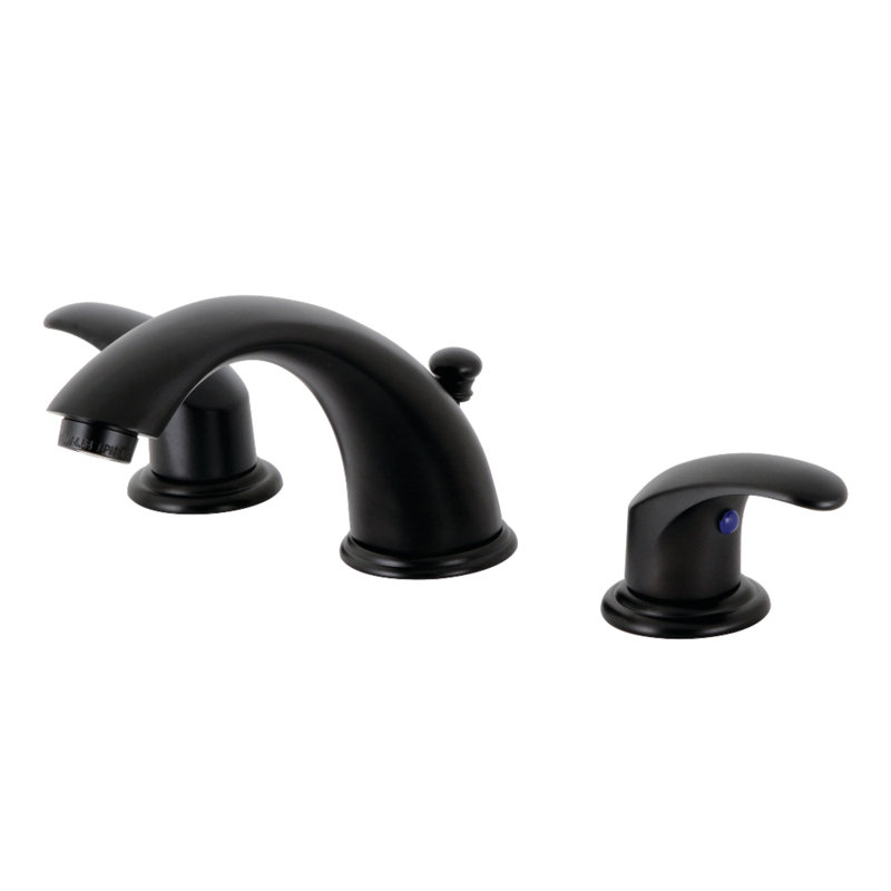 Robinet de salle de bain espacé Kingston, Noir mat